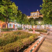 La Plaza Doña Elvira está situada en el distrito "Casco Antiguo" de Sevilla, en el famoso barrio de Santa Cruz. Esta plaza surgió en la reurbanización que se hizo del barrio entre 1911 y 1918, dirigida por el arquitecto municipal Juan Talavera y Heredia.